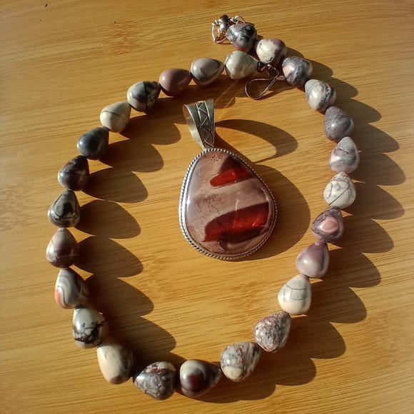 Jay King DTR mine finds Jasper necklace large pendant 925 Stunning - Picture 4 of 16